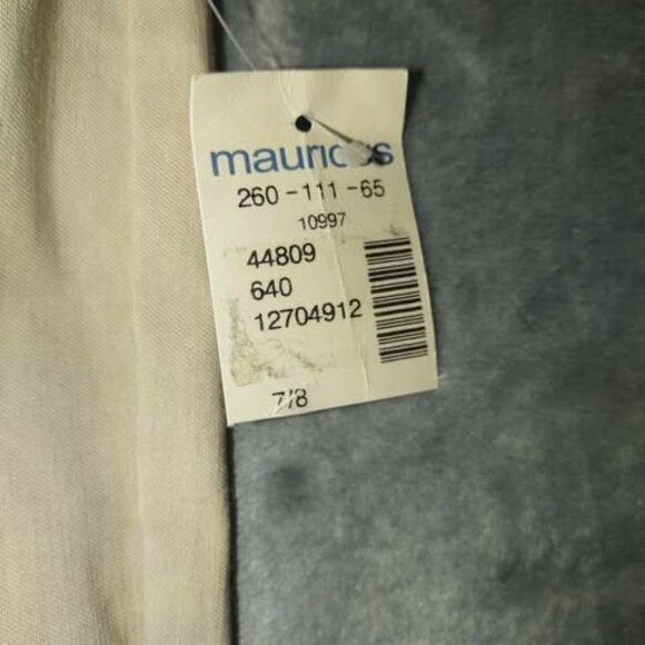 Maurices Studio Womens 7 Y Beige Flared Pants Stretch‎ Career Slacks Minimalist - Picture 3 of 10